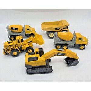 Diecast CAT Metal Construction Vehicles Lot of 5 Concrete‎ Dump Excavator Loader